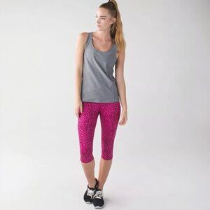 LULULEMON RUN: TOP SPEED CROPS IN ACE SPOT JEWELED MAGENTA DASHING PURPLE SIZE 4